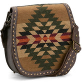 Justin Ladies Saddle Bag Brown And Multicolored Aztec