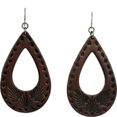 Justin Women'S Leather Teardrop Earrings