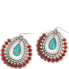 Justin Women's Oval Pendant Earrings