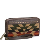 Justin Ladies Large Wallet Brown And Multicolored Aztec