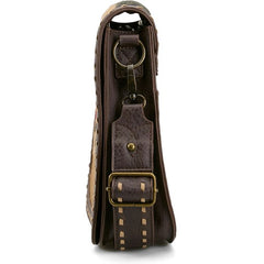 Justin Ladies Saddle Bag Brown And Multicolored Aztec