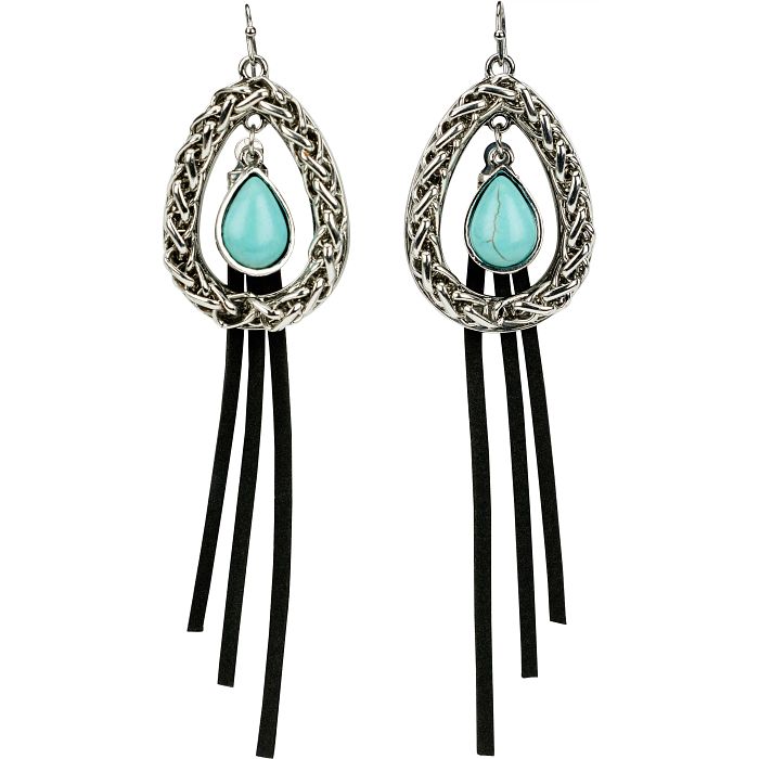 Justin Women's Open Teardrop Earrings