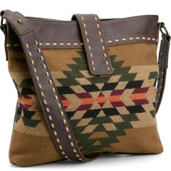 Justin Ladies Crossbody Brown And Multicolored Aztec