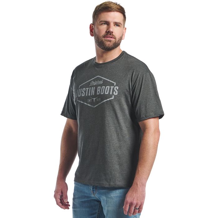 Justin Men's Hexagon Outline Tee