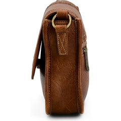 Justin Ladies Saddle Bag Tan W/Seed Sunburst