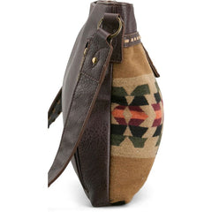 Justin Ladies Crossbody Brown And Multicolored Aztec