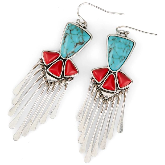 Justin Women's Oval Pendant Earrings