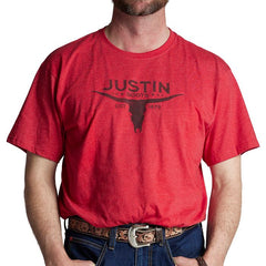 Justin Men's Bull Skull Tee