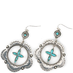 Justin Women's Oval Pendant Earrings