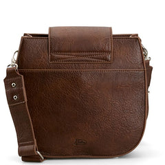 Justin Ladies Saddle Bag Brown W/Faux Turquoise Concho