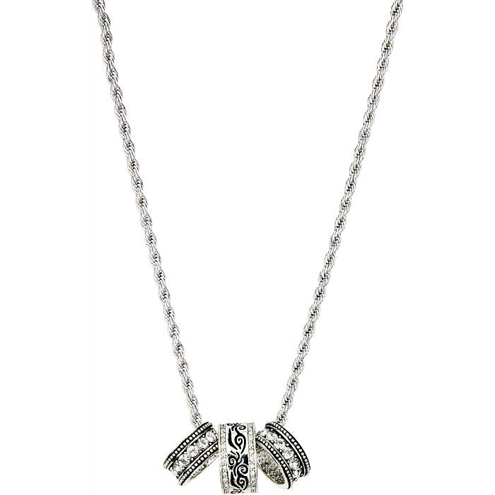 Justin Women's Hoop Ring Charm Necklace