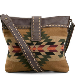 Justin Ladies Crossbody Brown And Multicolored Aztec