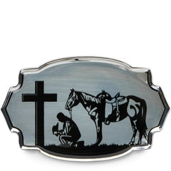 Praying Cowboy Auto Emblem